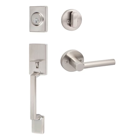 Sure-Loc Hardware Sure-Loc Hardware Stockholm Handleset, Marin Handleset Trim, Satin Nickel SH507-R-MR 15
